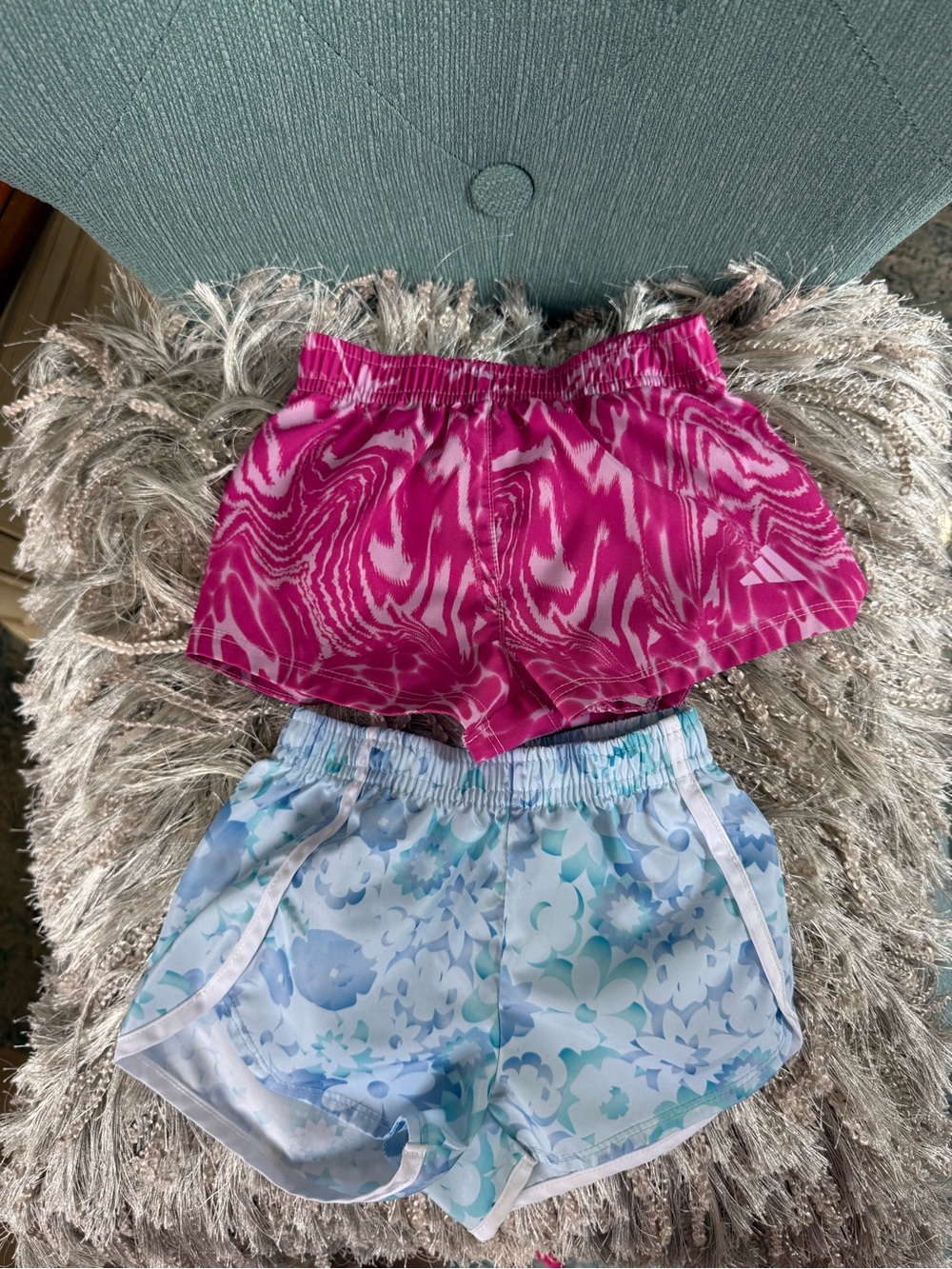 Nike Girls' Shorts - Hot Pink & Light Blue Floral Set